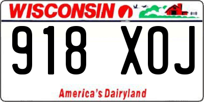 WI license plate 918XOJ
