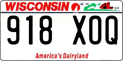 WI license plate 918XOQ