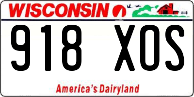 WI license plate 918XOS