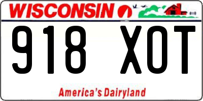 WI license plate 918XOT