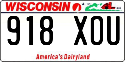 WI license plate 918XOU
