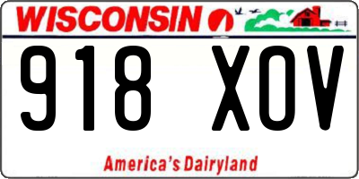 WI license plate 918XOV