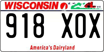 WI license plate 918XOX
