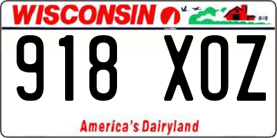 WI license plate 918XOZ