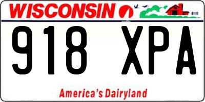 WI license plate 918XPA
