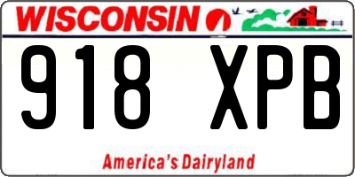 WI license plate 918XPB