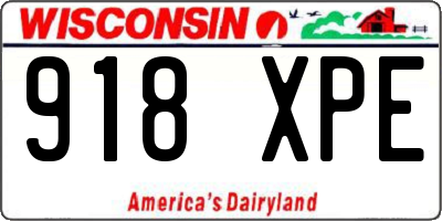 WI license plate 918XPE