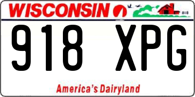 WI license plate 918XPG