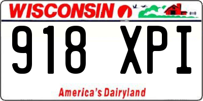 WI license plate 918XPI