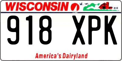 WI license plate 918XPK