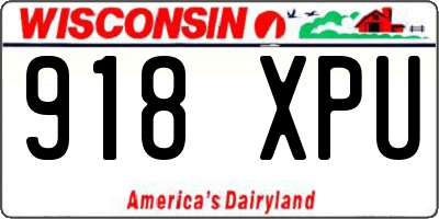 WI license plate 918XPU