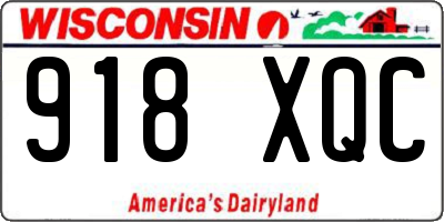 WI license plate 918XQC