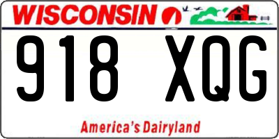 WI license plate 918XQG