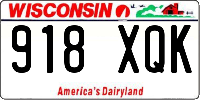 WI license plate 918XQK