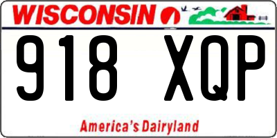 WI license plate 918XQP