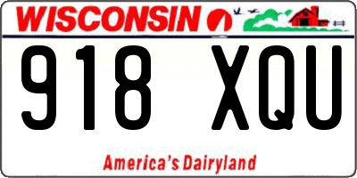 WI license plate 918XQU