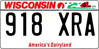 WI license plate 918XRA