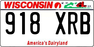 WI license plate 918XRB