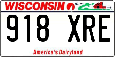 WI license plate 918XRE