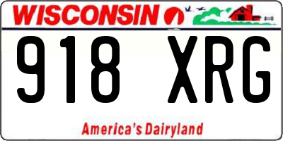 WI license plate 918XRG