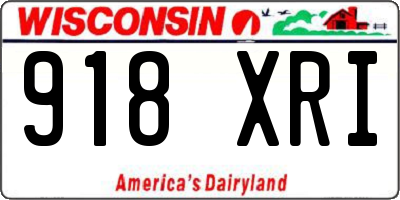 WI license plate 918XRI