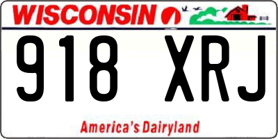 WI license plate 918XRJ