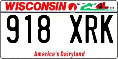 WI license plate 918XRK