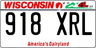 WI license plate 918XRL