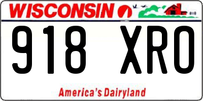 WI license plate 918XRO