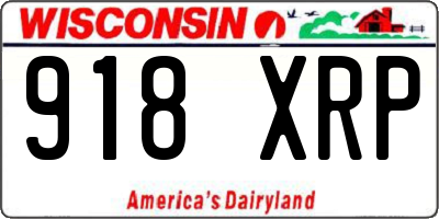 WI license plate 918XRP