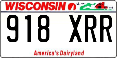 WI license plate 918XRR