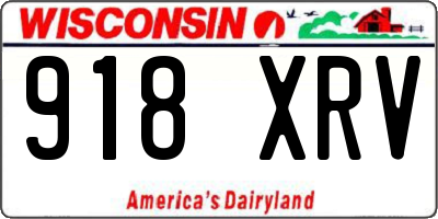 WI license plate 918XRV