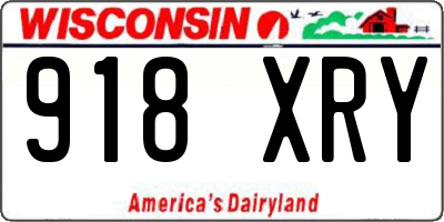 WI license plate 918XRY