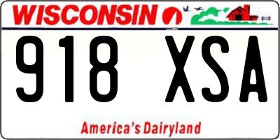 WI license plate 918XSA