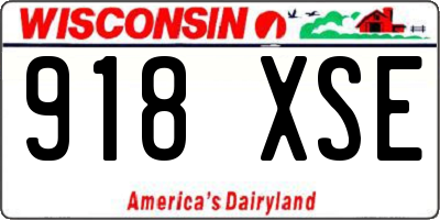 WI license plate 918XSE