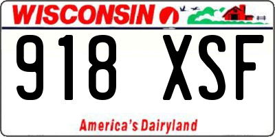 WI license plate 918XSF