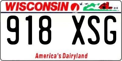WI license plate 918XSG