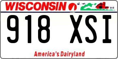 WI license plate 918XSI