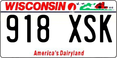 WI license plate 918XSK