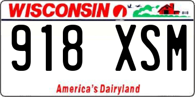 WI license plate 918XSM