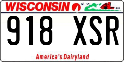 WI license plate 918XSR