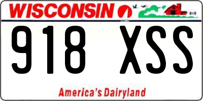 WI license plate 918XSS