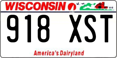 WI license plate 918XST