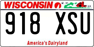 WI license plate 918XSU