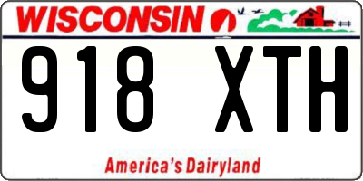 WI license plate 918XTH