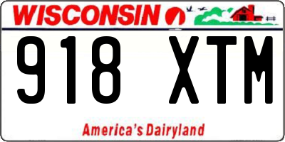 WI license plate 918XTM