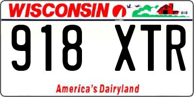 WI license plate 918XTR