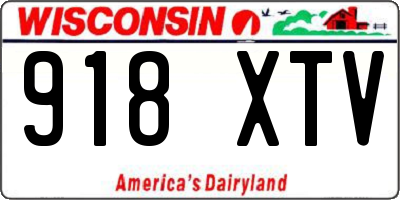 WI license plate 918XTV
