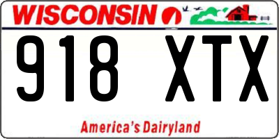 WI license plate 918XTX