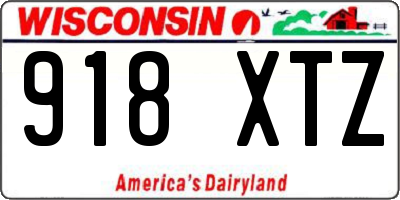 WI license plate 918XTZ